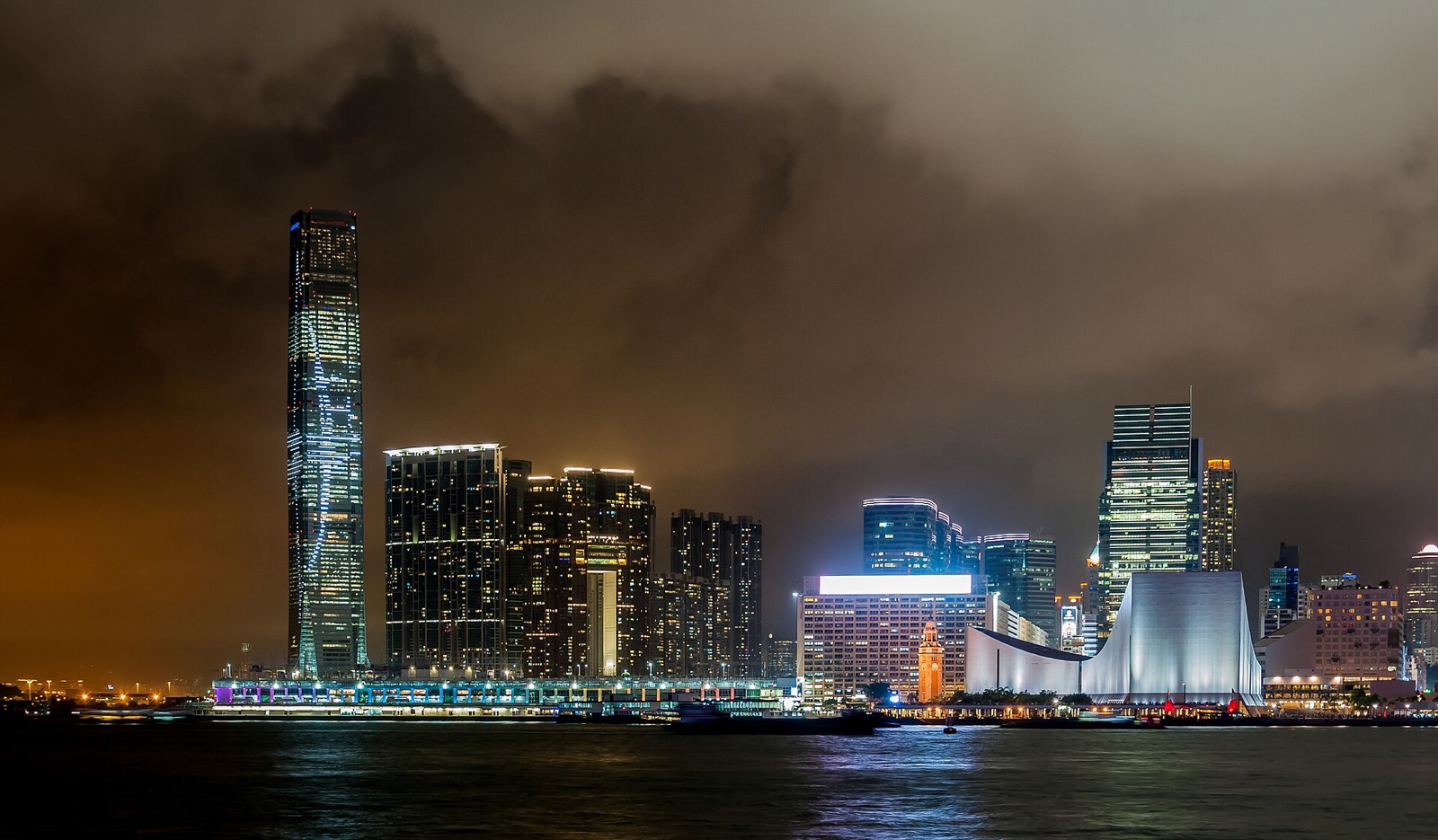 Hong Kong skyline over Victoria Harbour